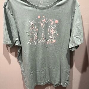 Hurley Graphic Tee in Sage Green